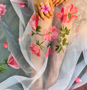 Petal Perfection: Light Pink Organza  Dupatta